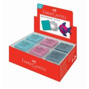 Ластик Faber-Castell- клячка, формопласт, 40*35*10мм, бирюзов./розов./синий, пластик. контейнер 127124