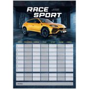Расписание уроков магнитный планер А3 ArtSpace «Пиши-Стирай. Race Sport» с маркером 335737