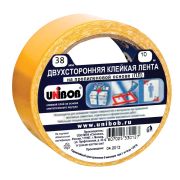 Cкотч двусторонний полипропилен 38*10м Unibob 38566