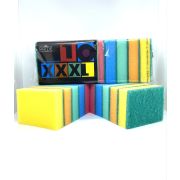 Губка хозяйственная для посуды 10шт. ГРАНД XXXL с чистящим слоем (10шт/20уп) р-р 110*80*30 Прайд (уп.) 3931/2