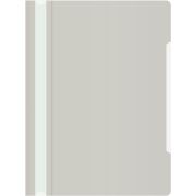Скоросшиватель пластиковый с прозрачным верхом, серый , Бюрократ, PS20GREY 120/160мкм