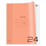 Тетрадь 24л., клетка BG «UniTone. Neon», пластиковая обложка, неон оранжевый Т5ск24_пл 12450