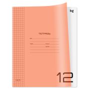 Тетрадь 12л., клетка BG «UniTone. Neon», пластиковая обложка, неон оранжевый Т5ск12_пл 12244
