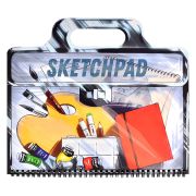 Скетчпад 295х260 мм, 60 л, блок - белый офсет 120 г/м²,  ПОРТФЕЛЬ ХУДОЖНИКА /обложка полноцветная односторонняя печать , гребень по длинной стороне, матовая ламинация, арт. 59742 Феникс