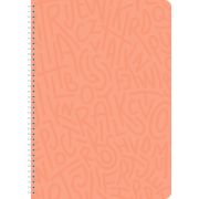 Тетрадь А4 96л.,  Lamark Delight Time , гребень, клетка, обложка картон, ламинация, уф-лак, цвет мускатная дыня CB0099-CN