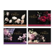 Альбом для рисования 40л., А4, на гребне BG «Night flowers» тиснение фольгой АР4гр40_тф 10897