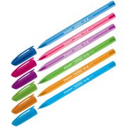Ручка шариковая Luxor «InkGlide 100 Icy» синяя, 0,7мм, трехгранный, корпус ассорти 16700/50 Tub