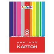 Картон 8цв.8л. А-4  Creative Set мелованный, двусторонний в папке Хатбер 5934