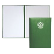 Папка адрнесная  de Vente А-4, бумвинил, Герб РФ, зеленая  3078601