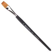 Кисть синтетика мягкая под колонок, №14 BRAUBERG ART CLASSIC, плоская, № 14, короткая ручка, 200702