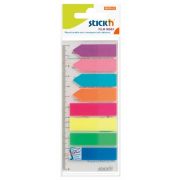 Закладки самокл. индексы пластиковые Stick`n 21346 8цв.в упак. 25лист на линейке 12x45мм прямоуг+12x 21346