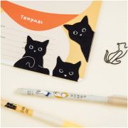 Закладки магнитные для книг, 3шт., MESHU «Black cat» MS_47789