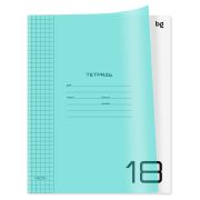 Тетрадь 18 л. кл. «UniTone. Neon», пластиковая обложка, неон голубой BG Т5ск18_пл 12461