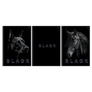 Тетрадь А480л. BG «Just black», на гребне, soft-touch ламинация, выб. лак Т4гр80_лс_вл 08657