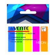 Закладки deVente  45*12 набор 5 цв.по 25л.,  пластиковые, европодвес 2011307