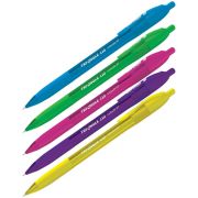 Ручка шариковая BerlingoTriangle 110 RT Color, синяя, автомат, 0,7мм, трехгранная, игольчатый стержень CBm_07120