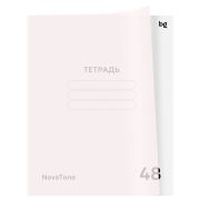 Тетрадь 48л.кл.скрепка BG, NovaTone Бутон вишни пласт. обл 57944