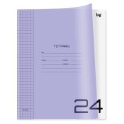 Тетрадь 24л., клетка BG «UniTone. Neon», пластиковая обложка, неон сиреневый Т5ск24_пл 06114