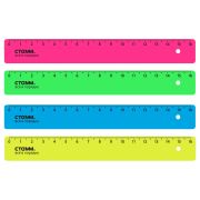 Линейка 16см флюор. СТАММ ЛН01 непрозр