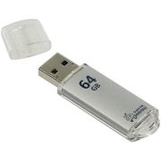 Флеш-память 64GB Smart Buy «V-Cut», USB 2.0 Flash Drive, серебристый (металл. корпус ) SB64GBVC-S