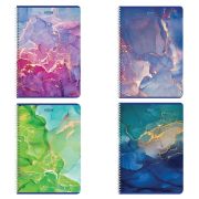 Тетрадь А-4 96л.BRAUBERG «Marble», гребень, клетка, матовая ламинация, 404063