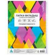 Папка-вкладыш с перфорацией А4+ 60мкм/100шт/ Бюрократ Супер Люкс глянц 060GSLux 817160