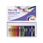 Пастель по ткани 15цв. FabricFun Pastels Pentel