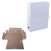 Папка архивная 80мм микрогофр. белая с завязками 320*260*80