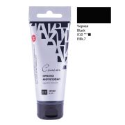 Краска акрил  Сонет, 75мл, глянцевая, туба, цвет черный, 28109810