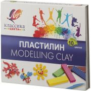 Пластилин 10цв. Классика со стеком, к/кор.,  200гр.Луч 7С 304-08