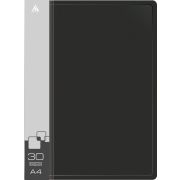 Папка 30 файлов пластиковая  Бюрократ 0,65мм, черная BPV30BLCK