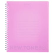 Тетрадь 80л., А5, клетка на гребне Hatber «NEWtone PASTEL Пион», 80г/м2, пластик.обложка, перфораци80Т5A1гр_05019я