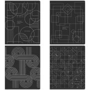 Тетрадь 48л. клетка «Elaborate shapes», дизайнерский картон, тиснение фольгой, 70г/м2 N5c48-33362