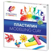 Пластилин 12цв. Классика со стеком, карт/кор 240гр. Луч 7С 331-08