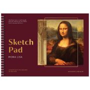 Альбом для рисования 48л., А4, на гребне  Greenwich Line «Great painters. Da Vinci», 160г/м2, мат. ламинация, тисн. фольгой, перфорация, жест. подложка PS48c-36871