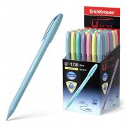 Ручка шариковая Erich Krause « U-108 Pastel Stick» синяя, 1,0мм, игольчатый стержень,  трехгран. 58110