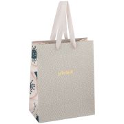 Пакет подарочный бумажный 23*18*10см MESHU «Trendy beige», отд. фольгой, матовая ламинация, Pm_40001