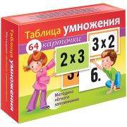 Дидактический материал Развивающие карточки Hatber «Таблица умножения», 64шт.НП_19209