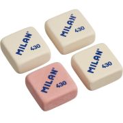 Ластик MILAN 430  2,8x2,8x1,3 см для стирания широкого спектра штрихов графитным карандашом со всех типов бумаги
