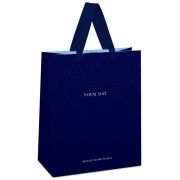 Пакет подарочный 11*14*6,5см MESHU «Indigo Hills», отд. фольгой, выборочный лак, матовая ламинация MS_45680