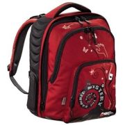 Рюкзак HAMA Black Girl, отделения для ноутбука 15,4 (40см), MP-3 плеера, бутылки (0,6л), вес 1,51 кг, красный/черный, All Out  Н-102911  Германия