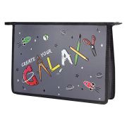 Папка для тетрадей  А4 на молнии Феникс «Гэлэкси», пластик, 500мкм, дно с расширением 59616