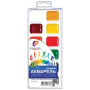 Краски акварельные 12цв. Классика мед. б/к п/уп. евро Луч 19С 1286-08