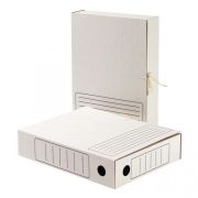 Папка архивная 120мм микрогофр. белая с завязками 330*250*120