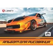 Альбом для рисования 24л., Гонка  блок- офсет 160г/м, Lamark 14232