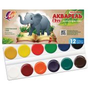 Краски акварельные 12цв. МИНИ  б/к к/уп. евро Луч 19С1247