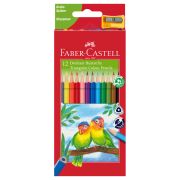 Карандаши цветные Faber-Castell «Ecopen» 12цв., трехгран., заточен., картон, европодвес, с точилкой 120523