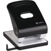 Дырокол Lamark  40л с линейкой Mettallic черный PN0151-BK 128/51302