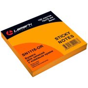 Бумага с липк. краем 76,2*76,2 100л.  неон оранжевая  LAMARK 1116-OR