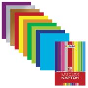Картон 10цв.10л. А-4  Creative Set мелованный, двусторонний в папке Хатбер 5934